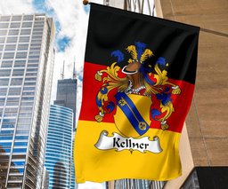 ScotsTee Shop Germans Kellner Coat of Arms on Germany Flag Garden Flag/ House Flag