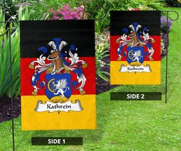 ScotsTee Shop Germans Kathrein Coat of Arms on Germany Flag Garden Flag/ House Flag