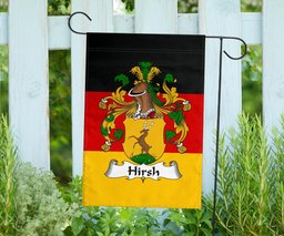 ScotsTee Shop Germans Hirsh Coat of Arms on Germany Flag Garden Flag/ House Flag