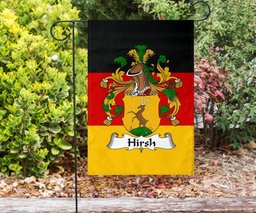 ScotsTee Shop Germans Hirsh Coat of Arms on Germany Flag Garden Flag/ House Flag