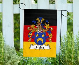 ScotsTee Shop Germans Holtz Coat of Arms on Germany Flag Garden Flag/ House Flag
