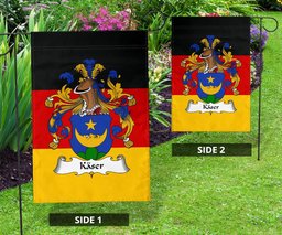 ScotsTee Shop Germans Kaser Coat of Arms on Germany Flag Garden Flag/ House Flag