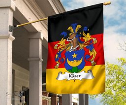 ScotsTee Shop Germans Kaser Coat of Arms on Germany Flag Garden Flag/ House Flag