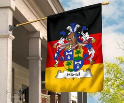 ScotsTee Shop Germans Hartel Coat of Arms on Germany Flag Garden Flag/ House Flag