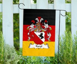 ScotsTee Shop Germans Kargl Coat of Arms on Germany Flag Garden Flag/ House Flag