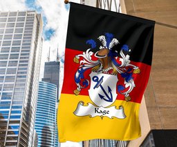 ScotsTee Shop Germans Kage Coat of Arms on Germany Flag Garden Flag/ House Flag