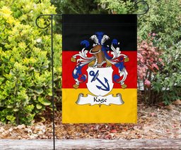 ScotsTee Shop Germans Kage Coat of Arms on Germany Flag Garden Flag/ House Flag