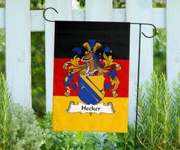 ScotsTee Shop Germans Hecker Coat of Arms on Germany Flag Garden Flag/ House Flag