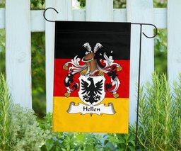 ScotsTee Shop Germans Hellen Coat of Arms on Germany Flag Garden Flag/ House Flag