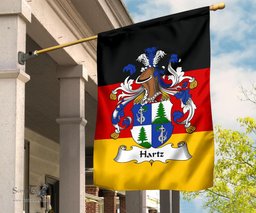 ScotsTee Shop Germans Hartz Coat of Arms on Germany Flag Garden Flag/ House Flag