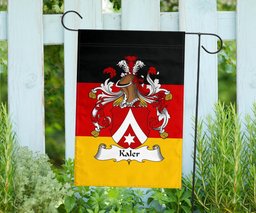 ScotsTee Shop Germans Kaler Coat of Arms on Germany Flag Garden Flag/ House Flag