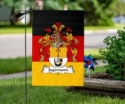 ScotsTee Shop Germans Jagemann Coat of Arms on Germany Flag Garden Flag/ House Flag