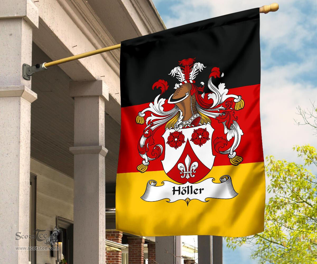 ScotsTee Shop Germans Holler Coat of Arms on Germany Flag Garden Flag/ House Flag