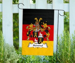 ScotsTee Shop Germans Hemmel Coat of Arms on Germany Flag Garden Flag/ House Flag
