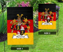 ScotsTee Shop Germans Hemmel Coat of Arms on Germany Flag Garden Flag/ House Flag