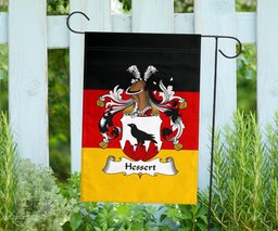 ScotsTee Shop Germans Hessert Coat of Arms on Germany Flag Garden Flag/ House Flag