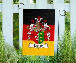 ScotsTee Shop Germans Jaster Coat of Arms on Germany Flag Garden Flag/ House Flag