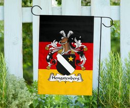 ScotsTee Shop Germans Hengstenberg Coat of Arms on Germany Flag Garden Flag/ House Flag