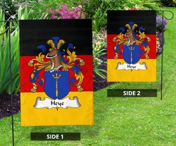 ScotsTee Shop Germans Heye Coat of Arms on Germany Flag Garden Flag/ House Flag
