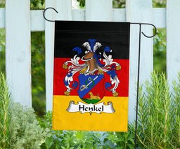 ScotsTee Shop Germans Henkel Coat of Arms on Germany Flag Garden Flag/ House Flag