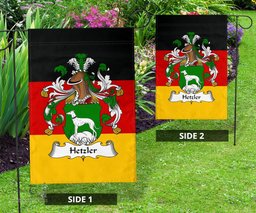 ScotsTee Shop Germans Hetzler Coat of Arms on Germany Flag Garden Flag/ House Flag