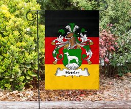ScotsTee Shop Germans Hetzler Coat of Arms on Germany Flag Garden Flag/ House Flag