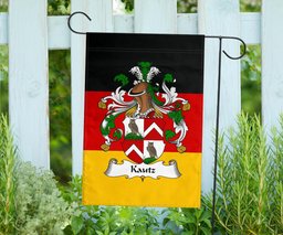 ScotsTee Shop Germans Kautz Coat of Arms on Germany Flag Garden Flag/ House Flag