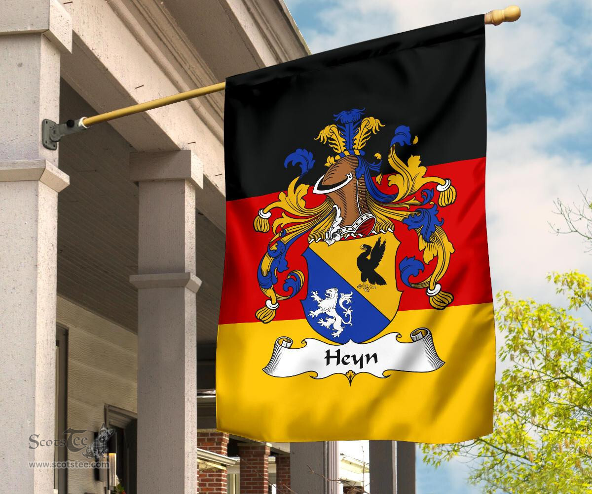 ScotsTee Shop Germans Heyn Coat of Arms on Germany Flag Garden Flag/ House Flag