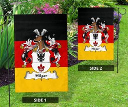 ScotsTee Shop Germans Hilger Coat of Arms on Germany Flag Garden Flag/ House Flag
