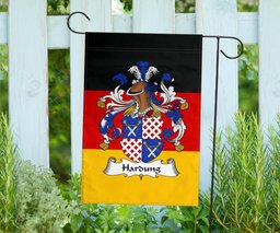 ScotsTee Shop Germans Hardund Coat of Arms on Germany Flag Garden Flag/ House Flag