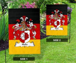 ScotsTee Shop Germans Hobe Coat of Arms on Germany Flag Garden Flag/ House Flag