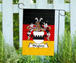 ScotsTee Shop Germans Heyden Coat of Arms on Germany Flag Garden Flag/ House Flag