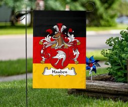 ScotsTee Shop Germans Hauben Coat of Arms on Germany Flag Garden Flag/ House Flag