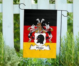 ScotsTee Shop Germans Hegge Coat of Arms on Germany Flag Garden Flag/ House Flag