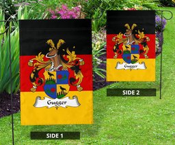 ScotsTee Shop Germans Gugger Coat of Arms on Germany Flag Garden Flag/ House Flag