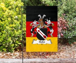 ScotsTee Shop Germans Heldt Coat of Arms on Germany Flag Garden Flag/ House Flag