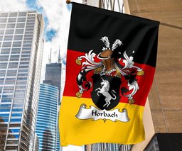 ScotsTee Shop Germans Horbach Coat of Arms on Germany Flag Garden Flag/ House Flag
