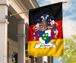 ScotsTee Shop Germans Grunau Coat of Arms on Germany Flag Garden Flag/ House Flag