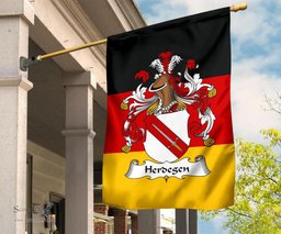ScotsTee Shop Germans Herdegen Coat of Arms on Germany Flag Garden Flag/ House Flag