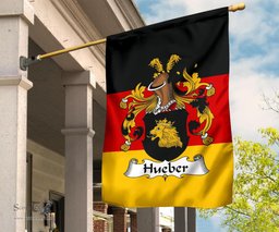 ScotsTee Shop Germans Hueber Coat of Arms on Germany Flag Garden Flag/ House Flag