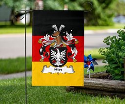 ScotsTee Shop Germans Hirt Coat of Arms on Germany Flag Garden Flag/ House Flag