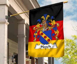 ScotsTee Shop Germans Hesch Coat of Arms on Germany Flag Garden Flag/ House Flag