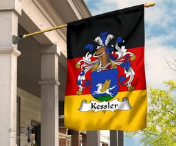 ScotsTee Shop Germans Kessler Coat of Arms on Germany Flag Garden Flag/ House Flag