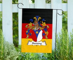 ScotsTee Shop Germans Hartung Coat of Arms on Germany Flag Garden Flag/ House Flag