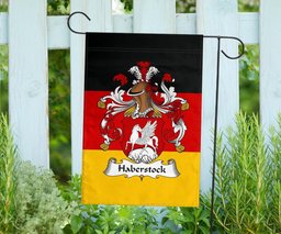 ScotsTee Shop Germans Haberstock Coat of Arms on Germany Flag Garden Flag/ House Flag