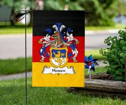 ScotsTee Shop Germans Hessen Coat of Arms on Germany Flag Garden Flag/ House Flag