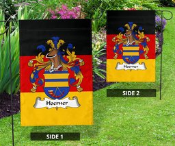 ScotsTee Shop Germans Hoerner Coat of Arms on Germany Flag Garden Flag/ House Flag