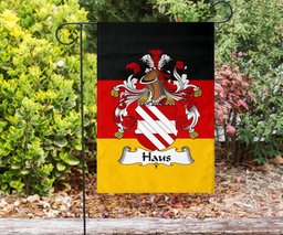 ScotsTee Shop Germans Haus Coat of Arms on Germany Flag Garden Flag/ House Flag