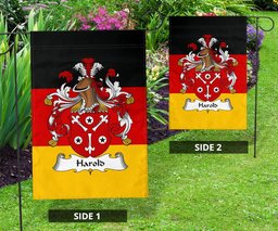 ScotsTee Shop Germans Harold Coat of Arms on Germany Flag Garden Flag/ House Flag
