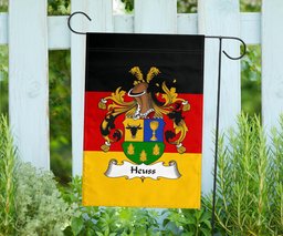 ScotsTee Shop Germans Heuss Coat of Arms on Germany Flag Garden Flag/ House Flag
